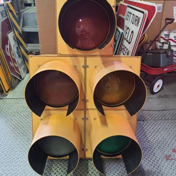 Yellow American Traffic Lights - Vintage Americana